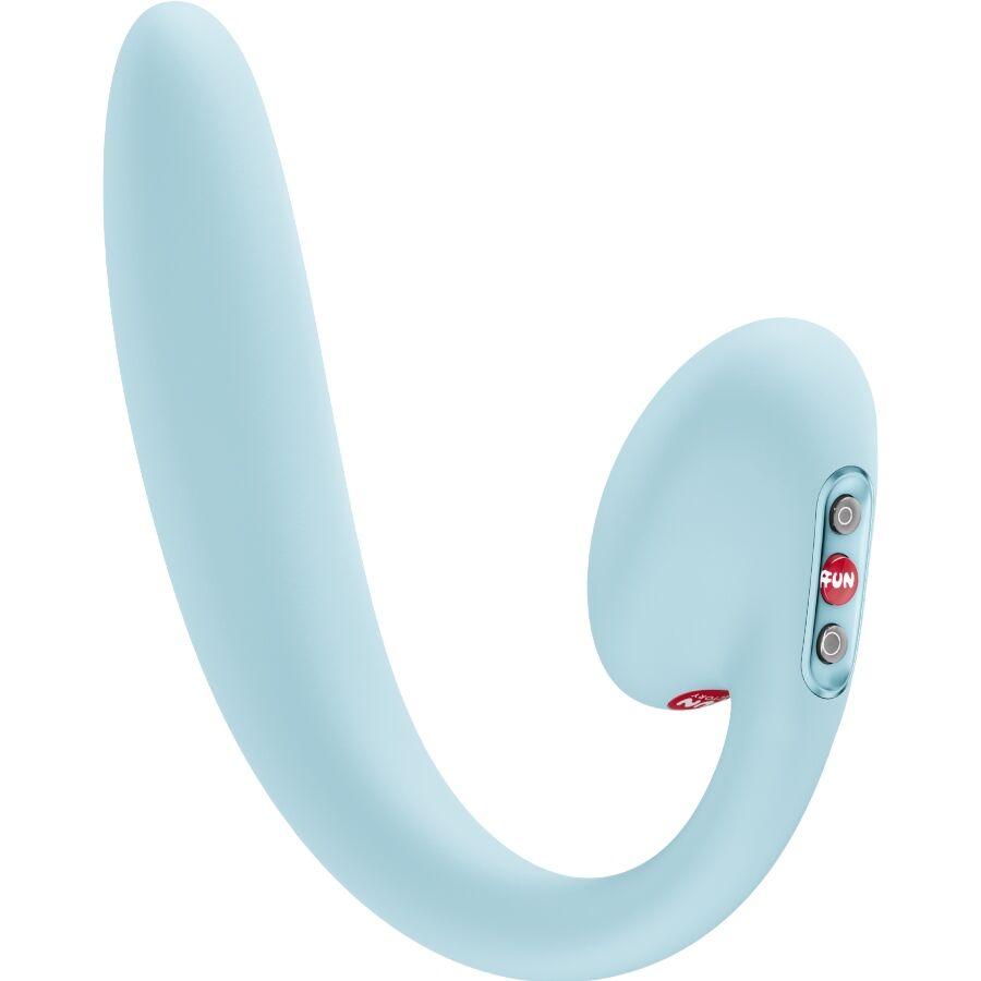 FUN FACTORY - CRESCENDO Einsetzbarer Doppel-Luftpuls-Vibrator Eisblau