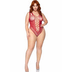 LEG AVENUE - 81641X NAHTLOSER BODY, BURGUNDER, GRÖSSE 1X/2X