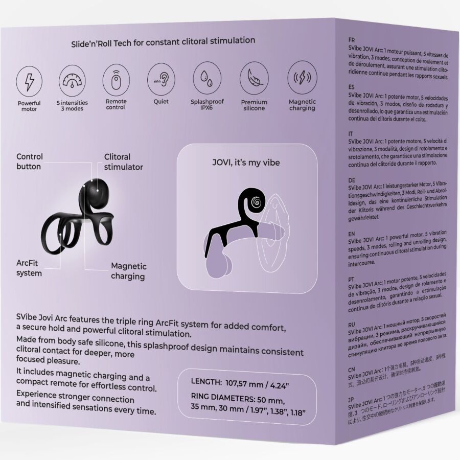 SNAIL VIBE - JOVI ARC COUPLE RING FERNBEDIENUNG SCHWARZ