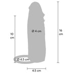 GET REAL – FEUCHTIGKEITSSPENDENDE SILIKON-PENISHÜLLE IN KARAMELL, 16 CM