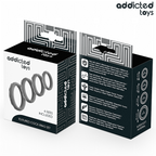 ADDICTED TOYS - SET MIT STRUKTURIERTEM COCKRING IN 4 GRÖSSEN