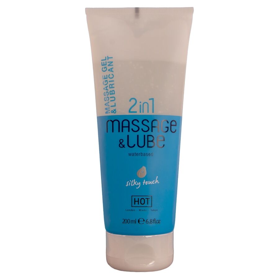 HOT - MASSAGE- & GLEITGEL 2IN1 SILKY TOUCH 200 ML