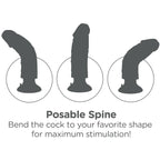 KING COCK - VIBRATORDILDO 15.24 CM NATÜRLICH