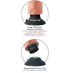 KING COCK - VIBRIERENDER DILDO 25.5 CM NATÜRLICH