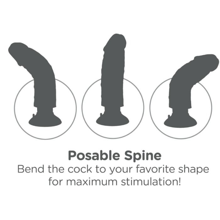 KING COCK - VIBRIERENDER DILDO 25.5 CM NATÜRLICH