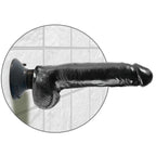 KING COCK - VIBRIERENDER DILDO MIT HODEN 23 CM SCHWARZ