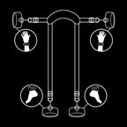 FETISH SUBMISSIVE - MEISTERPOSITION MIT 4 NOPRENE-GEFÜTTERT HANDSCHELLEN