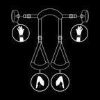 FETISH SUBMISSIVE - POSITION MIT OFFENEN BEINEN UND HANDSCHELLEN MIT NOPRENE-FUTTER