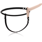 FETISH SUBMISSIVE HARNESS - HAUTFARBENES SILIKONVIBRATOR 15 CM